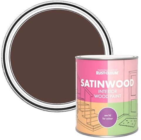 Rust-Oleum Red Satinwood Interior Wood Paint - Valentina 750ml