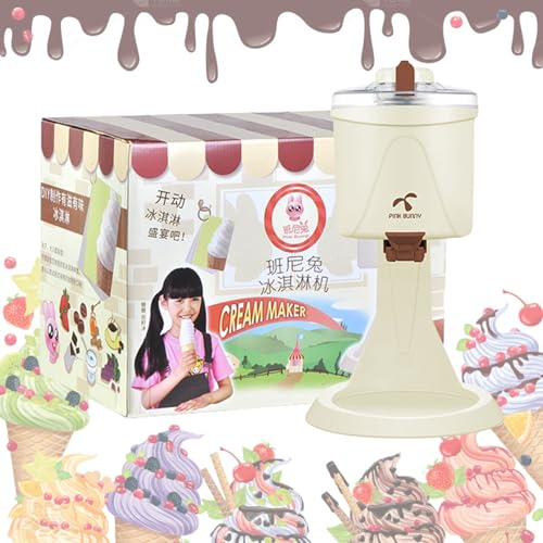 Machine à crème glacée molle, machine de fabrication de crème glacée domestique 1000 ml, mini récipient de congélation pour service de fruits entièrement automatique, machine à yaourt et crème glacée