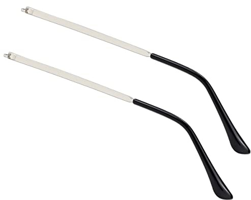 1 par de brazos de repuesto de gafas de metal, universales para gafas de sol de repuesto para gafas de metal finas, gafas de sol (plata)