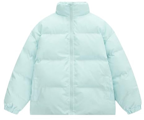 Beokeuioe Y2K Daunenjacke Winterjacke Herren Gefütterte Jacken Warme Stehkragen Steppjacke Jungen Leicht Padded Jacke Oversize Streetwear Puffer Jacket Übergangsjacke Skijacket