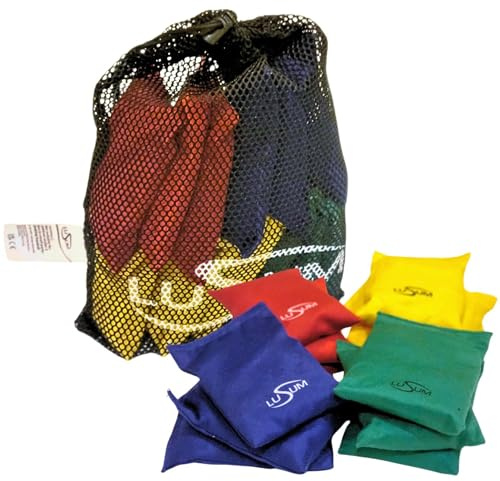 Lusum 12 Pack of Bean Bag Toss Game - Throwing Bean Bags (All Weather) - Cornhole Bean Bags – Perfect for School Sports, Carnival Games