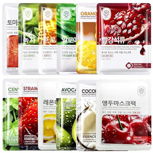 12 Pcs Coffret Masque Visage Masque Visage Coreen Masque Coreen Masque CoréEn Visage Masque Hydratant Visage Masque Hydratant Masque Visage Bio Coffret Masque Visage Masque Visage Coreen Masque Coreen