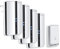 Bell4U Wireless Doorbell Kit – 4 Plug-in Receivers, No Batteries Required, 51 Chimes, 4 Volume Levels, Waterproof, Long Range – Easy Plug & Play – White