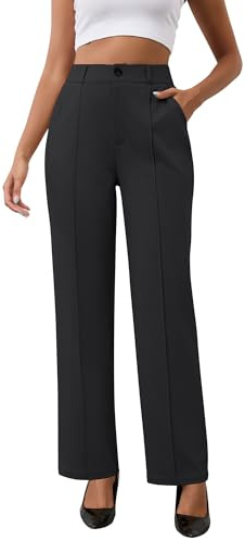 AVAMO Stretchy Work Pants High Waisted Slacks for Women Dress Pants Business Casual Pants Office Trousers with Pockets