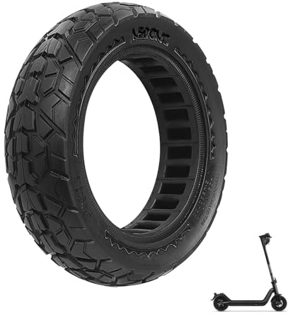 10x2.5 Solid Electric Scooter Tire Tubeless,60/70-6.5 Front or Rear Replacement Scooter Wheels,10 inch Solid Rubber Tires for Segway Max G30/G30D/G30E/G30E/G30LP/G30D II (1)