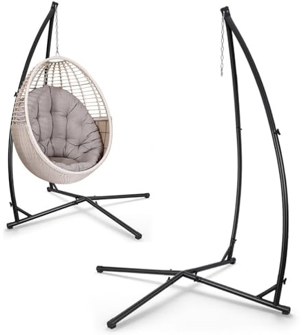 Jaxguom Struttura per poltrona sospesa fino a 150 kg, struttura stabile altezza 210 cm, base 120 x 120 cm, per elevata stabilità, struttura per amaca per soggiorno e giardino, non danneggia il