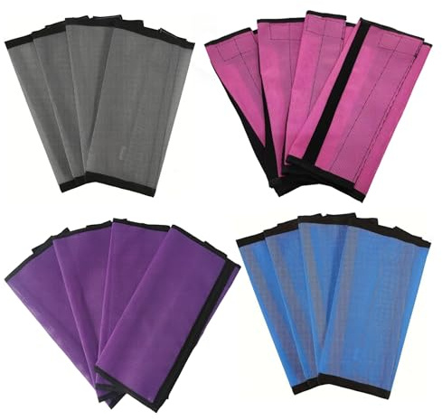 Hperu Ensemble de 16 Bottes Anti-Mouches pour Chevaux – Leggings Shoofly en Maille réglable 14, 76 Pouces pour Protection Anti-Insectes,