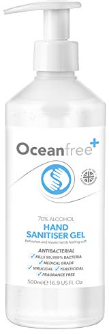 70% Alcohol Hand Sanitiser Gel - 500ml Pump Bottle - Certified Surgical/Medical Grade - Made in the UK (Single)