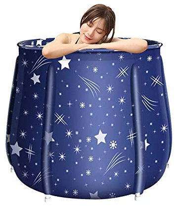 Tech-L Tbath bucket erwachsene ragbare Badewanne 27x25 Zoll Faltbare Freistehende Eimer Erwachsene Isolierung Umweltfreundliches Badezimmer Spa-Badewanne für Studenten zu Hause Camping