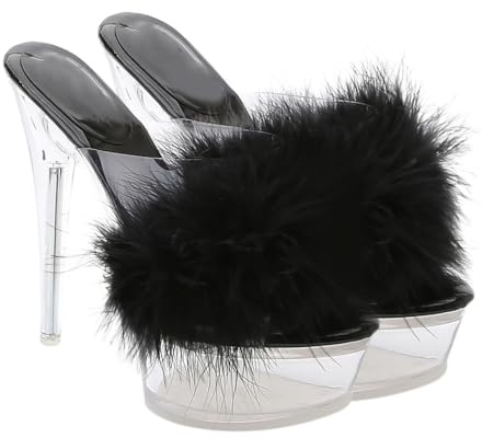 Holibanna Sandales À Talons Hauts Femme Transparentes avec Plateforme Été Sexy Et Confortable pour Soirées Et Fêtes