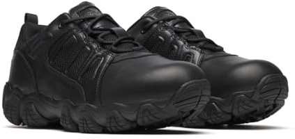Thorogood Crosstrex Waterproof Athletic Work Shoes for Men - Lightweight Polishable Leather and Mesh with Comfort Insole and Slip-Resistant Outsole; ASTM Rated, Black - 11 2E