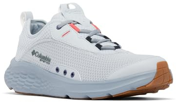 Columbia Mens PFG Castback Non Slip Boat Shoe, Cirrus Grey/Sunset Red, 11.5