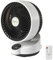 sygonix Tischventilator 50 W (Ø x H) 250 mm x 318 mm Schwarz, Weiß mit Fernbedienung, Oszillierend, Timer, LED-Display