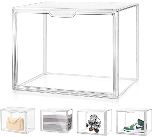 Vitrinas para Colecciones,Caja de Exhibición de Transparente, Vitrinas para Colecciones Vitrina Cristal Expositora Metacrilato, Vitrina de Muñecas con Puerta,Figuras de AccióN, Juguetes,Miniaturas