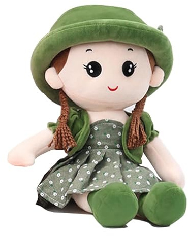 HERUAI Soft Cuddly Princess Rag Doll Plush Toy for Baby Girls - Cute Cartoon With Removable Hat Decoration - Best Birthday Gift 35CM