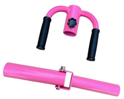 Perfeclan Juego de Accesorios para Barra Mango de Fitness, Accesorio para Barra, Placa para Barra Poste de inserción para bíceps, Rosa