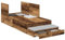 vidaXL Stauraum Bettgestell Altes Holz 100X200 cm Holzwerkstoff Reichlich Schubladen Modernes Design