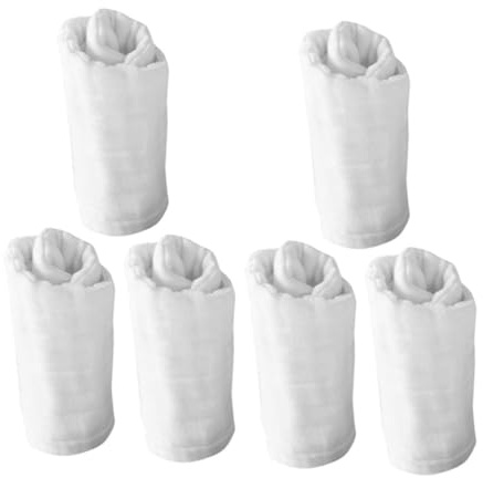 OFFIGAM 6 Pack White Muslin Burp Cloths Reusable Washable Cotton Gauze