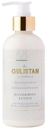 Kimiric'a The Gulistan Moisturizing Hand and Body Lotion | 100% Vegan and Paraben Free with Goodness of Rose Water for men & women | Shea, White Tea and Ginkgo Biloba | 100% Vegan 300ml