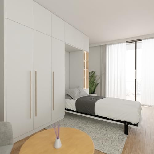 Wallbedking Morphy Space-Saving Pull-Down Wallbed Frame – Modular Folding Murphy Bed for DIY & Custom Built-In Furniture (90x190 cm, Vertical)
