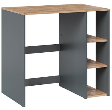 Vicco Washing machine cabinet Viktor, Anthracite/Oak, 93.6 x 88.2 cm | 3 compartments · For 60 cm washing machines · Practical work surface · Organised storage · Side storage