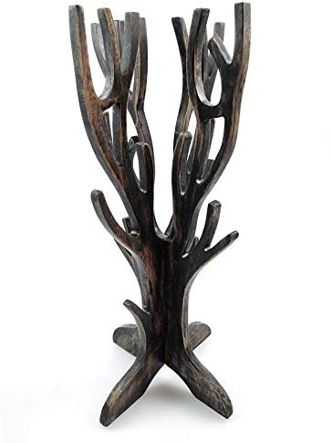 Árbol de joyas/Rangement Bijoux acabado de madera 'negro vintage 