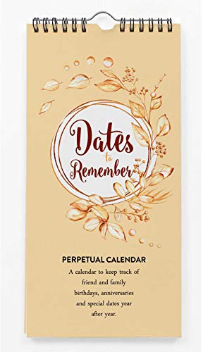 Inkdotpot Hojas Calendario Perpetuo Cumpleaños Colgar En La Pared Aniversario Evento Especial Recordatorio Calendario Libro Diario Estacionario Colgar En La Pared De Tarjetas De Regalo De Cumpleaños