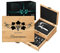 Maverton Weinöffner-Set personalisiert Weinset Sommelier Set - Geschenkbox Holzbox + 8er Weinzubehörset - aus Bambus - Braun - Weihnachtsgeschenke - Geschenk Hochzeit Hochzeitstag Paar - Weintraube