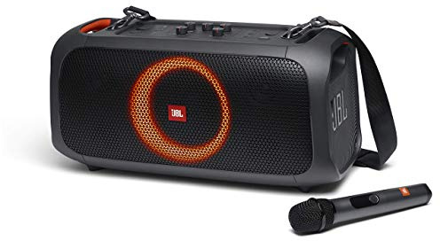 JBL PartyBox On-The-Go Portable Party Speaker with Built-in Lights Black (Renewed)