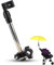 Soporte Paraguas Carro Bebe, Soporte De Marco Retráctil Para Paraguas Para Bicicleta, Soporte De Paraguas Ajustable De Acero Inoxidable, Soporte De Montaje De Paraguas Ajustable De 360 ​​°