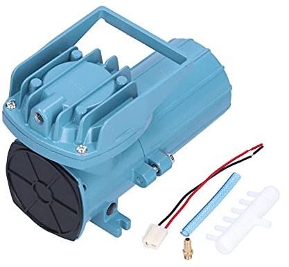 Bomba de oxígeno, DC 12V 18W Aleación de Aluminio Bomba de aireación de Aire de Acuario para acuacultura Sistema hidropónico de Tanque de Peces 38L / min