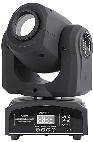 ZKYMZL 60W LED Moving Head Bühnenlicht Beam dmx512 Partylichter Spot Licht Lampe 8 Farben 8 Muster Lichteffekt für Bar Party Halloween Weihnachten Hochzeit Disco...