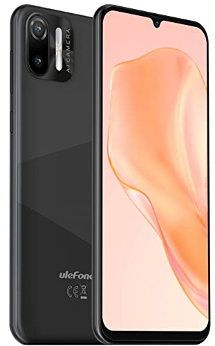 Ulefone 4G Smartphone Offerta del Giorno NOTE 6(P), 8,5mm Ultra Sottile Cellulare DUAL SIM,Schermo HD+ 6,1'', Slot Per 3 Schede, Android 11 Go, 2GB+32GB, Fotocamera 8MP+5MP,GPS Sblocco Facciale Nero