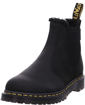 DR MARTENS 31144001 Chelsea Boot Uomo, Black Archive Pull Up & Black Borg Fleece EU 41