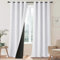 MRTREES Tende Oscuranti Termiche Isolanti per Interni 100% Oscuramento Tenda Bianca con Anelli per Soggiorno Moderne 2 Pezzi 140x260 CM Tende Fonoassorbenti Camera da Letto