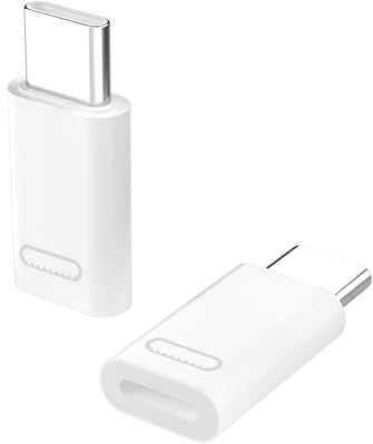 Adaptador Lightning hembra a USB-C 35 W, 2 unidades USB-C macho a hembra, adaptador compatible con iPhone 15/16 Pro Max/15 Plus, para carga rápida, no para audio