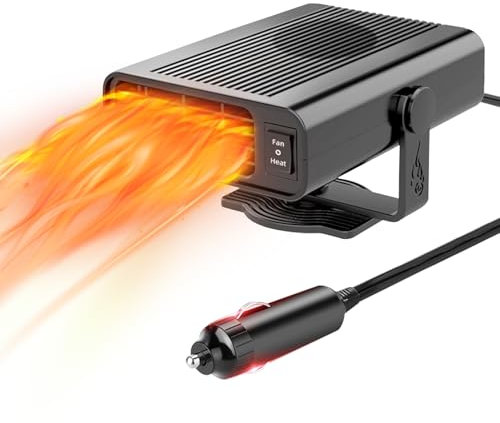 Qidoe 200W Autoheizung 12v: Auto Heizung Tragbar akku kfz Heizlüfter, Zigarettenanzünder 12 Volt Standheizung Scheibenheizung sitzheizung mit Ventilator für Wohnmobil PKW Camping LKW 12 v Car Heater