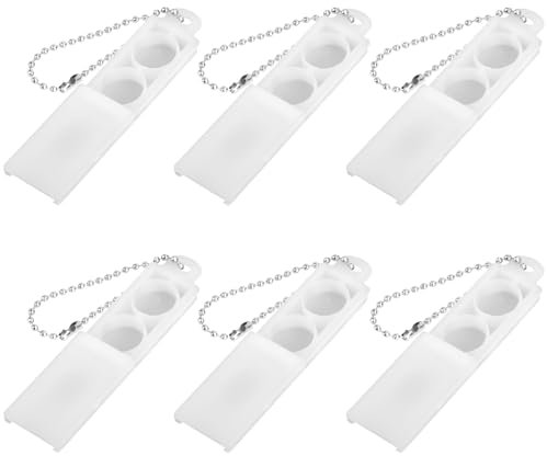 6 Pzs Estuches para Pilas de Audífonos, Estuche de Plástico para Pilas con Llavero Caja de Almacenamiento de Pilas Portátil Estuche de Transporte para Pilas de Audífonos para Pilas 312