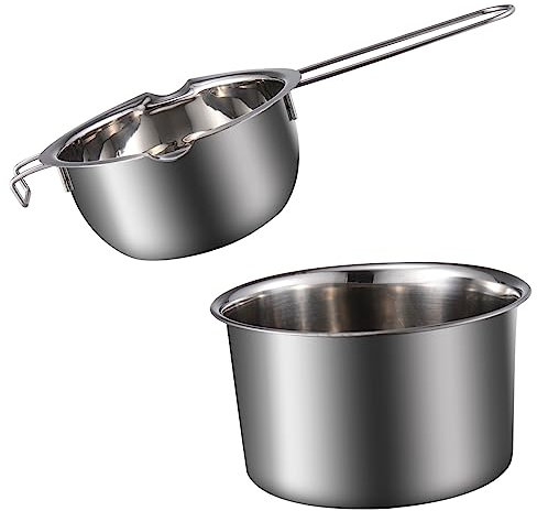 LABRIMP Olla para Baño María y Derretir Mantequilla para Chocolate y Dulces Diseño De Crisol De Velas