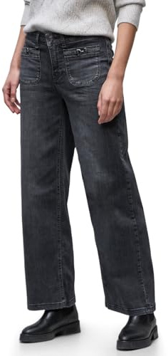 Street One 3717181 Jean à Jambes Larges, Gris Acier délavé, 29 W/30 L, Femme