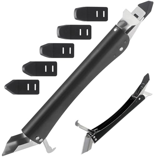 Ogetok Strumento professionale per sigillatura 4 in 1, kit di strumenti per la rimozione di sigillanti in silicone e acciaio inox, per la rimozione di sigillanti, levigatura, raschietto, per casa