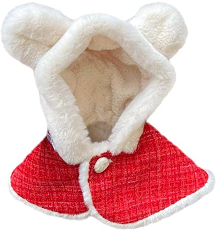 Greabuy Cappotto per cani di Natale con cappuccio Pet Mantello Orecchie con cappuccio Bavaglino Felpe con cappuccio Vestiti Giacche Felpe per cani di taglia grande