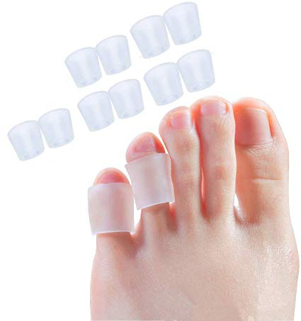 feifanshop 10x Zehenschutz, Zehenkappen Silikon Für Männer und Frauen Zehenschutz Kleinere Zehen