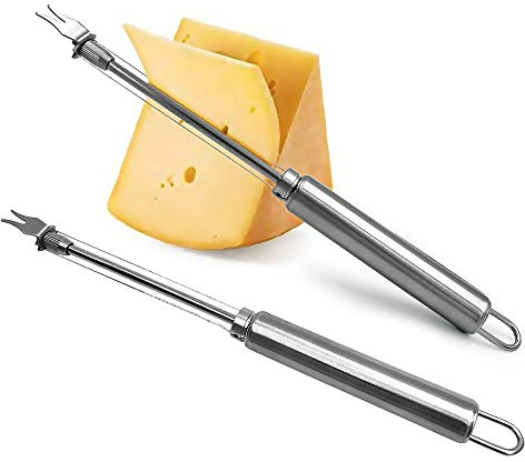 Skystuff 2Pcs Wire Stainless Steel Cheese Slicer - Butter Peeler Cutter for Soft & Semi-Hard Cheeses - Kitchen Cooking Tool