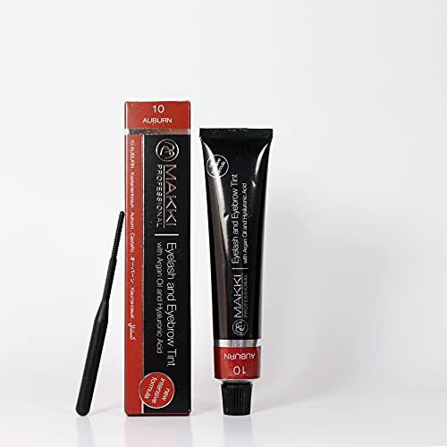 Makki 10 Auburn Professionelle Intensivtönung für Wimpern und Augenbrauen mit Arganöl und Hualoronsäure, 22 ml