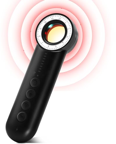 UYIKOO Detector de Camaras y Microfonos Ocultos, Detector de Cámara Espía Oculta, Señal RF Inalámbrico Detector Bug Detector Detector de Bichos GPSpara Oficina, Hotel, Hogar