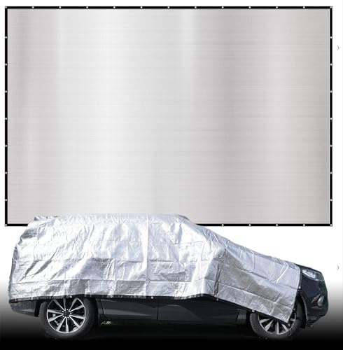 AMANKA 99% Schattennetz Auto 5x6 - Hitzeschutz Auto Hund - Auto Zubehör Camping Zubehör Bus Sonnensegel - Beschattung für Gewächshaus Schattennetz Hund - Auto Abdeckung Hitze Sonnenschutz Auto Hunde