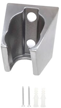 JZK Supporto per doccia in argento, supporto per doccia, supporto per soffione doccia a parete a 2 slot con viti, supporto per staffa doccia, supporto per spruzzatore bidet sostitutivo