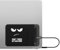 kwmobile Tasche kompatibel mit SanDisk Portable SSD, Samsung T7, Crucial X8, HDD - Halterung für Externe SSD Festplatte - 13x8cm - Elastisches Case Hülle selbstklebend - Don't Touch My Hard Drive