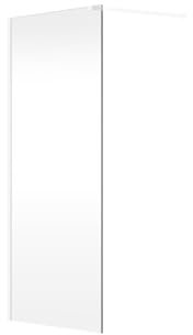 Vente-unique - Paroi de douche à l'italienne - Blanc mat - Verre 6 mm - 120x200 cm - DAREN